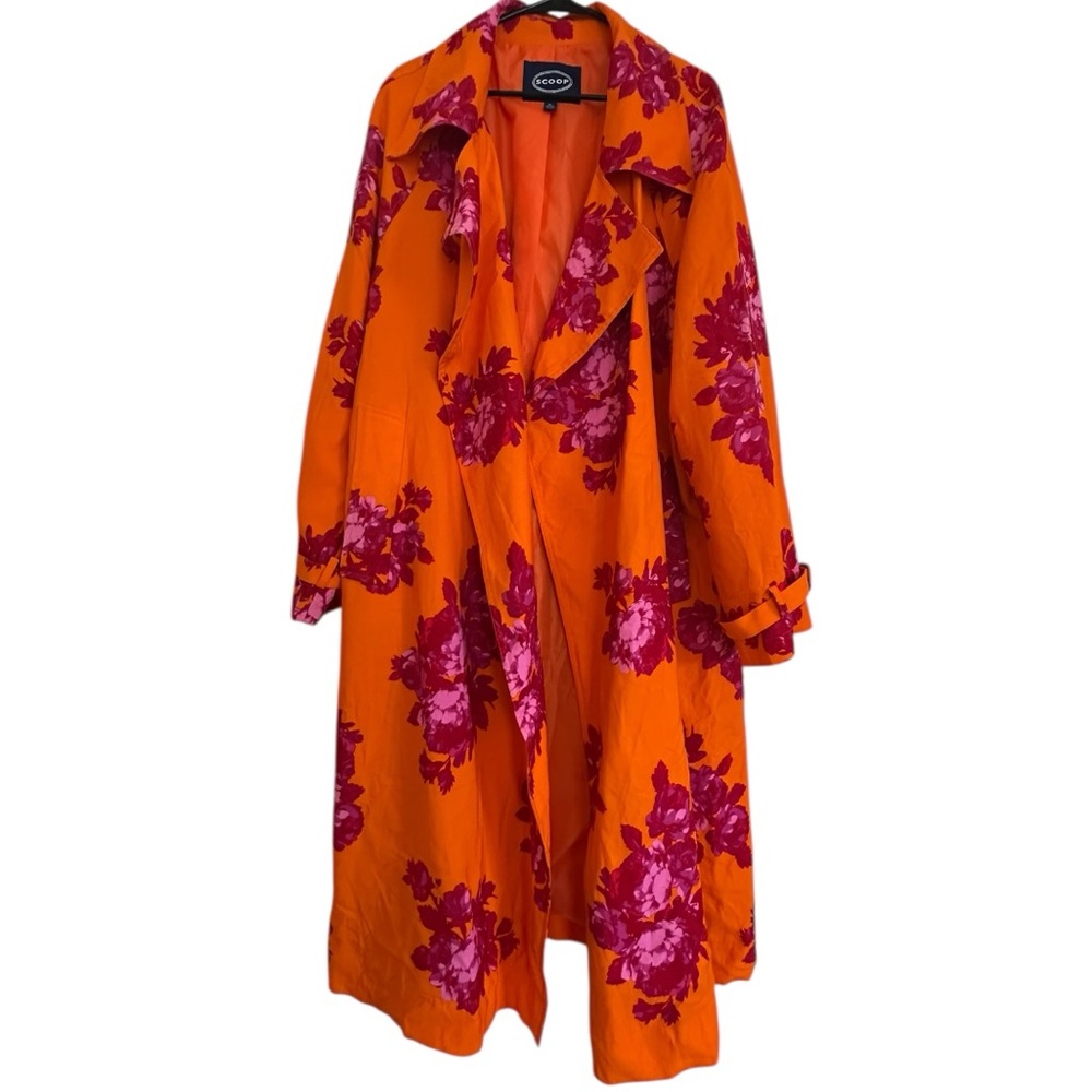 SCOOP Floral Trench Coat